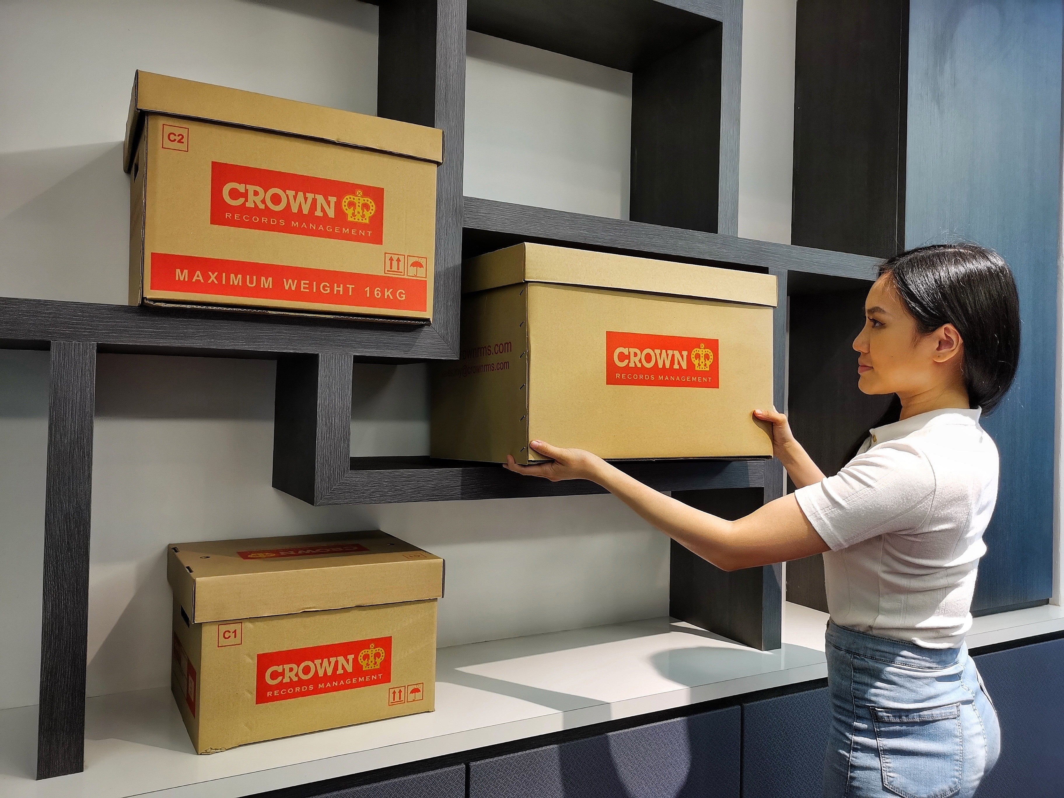 Medium File Storage Carton Box with Lid – Crown Worldwide Malaysia eStore