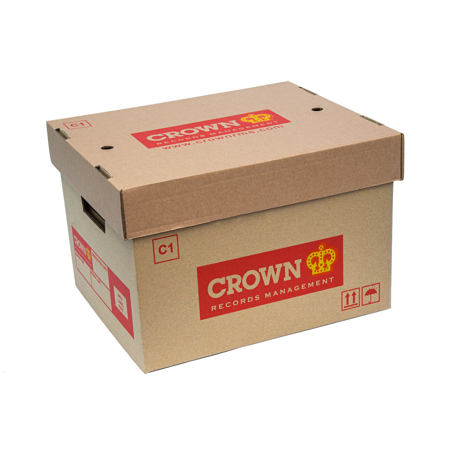 Small File Storage Carton Box with Lid - 340x285x230mm
